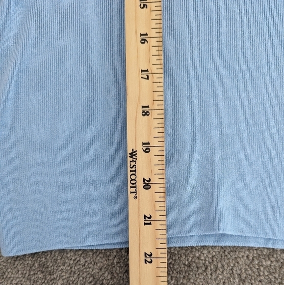 CATHERINE Malandrino layered long sleeve sky blue sweater women's Medium - Picture 6 of 7